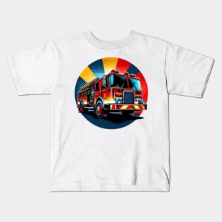 Fire Truck Kids T-Shirt